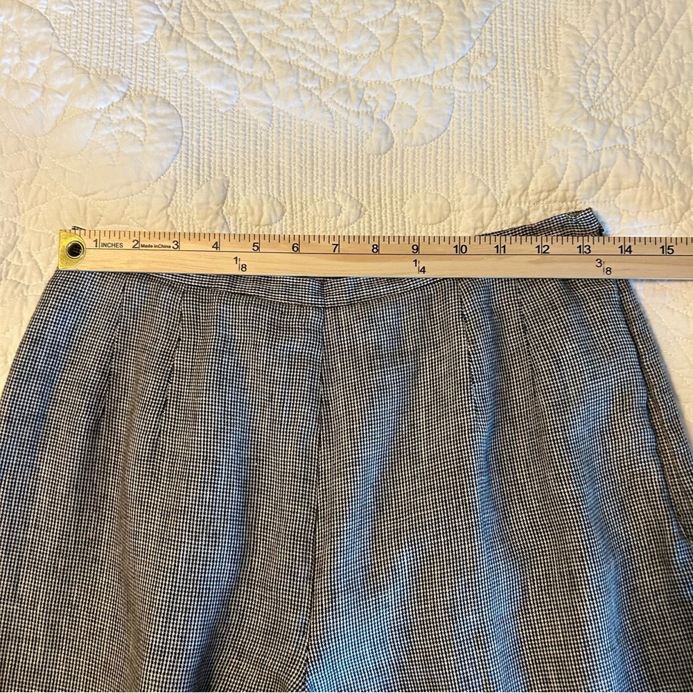 Talbots Petites Irish Linen Houndstooth Dress Pants. Size 8. - Picture 10 of 12